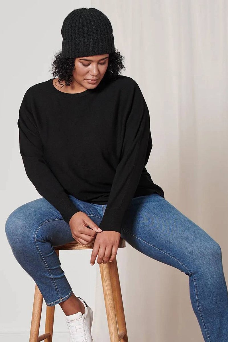 Tchibo Women Pullover Knitted Sweater, Black - Image 4